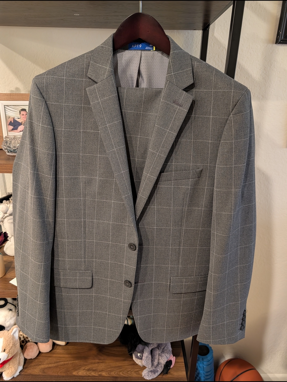 Apt. 9 Gray Windowpane Sporting Blazer
